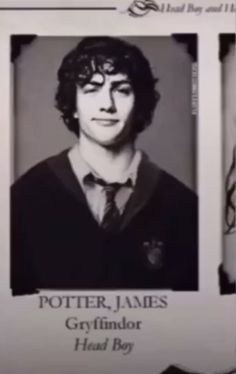 a black and white photo of a young harry potter