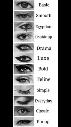 Teknik Makeup, Eyeliner Shapes, Mekap Mata, Makeup Order, Makeup Brushes Guide, Eyeliner Tattoo, Eyeliner Styles, Smink Inspiration, Eye Makeup Steps