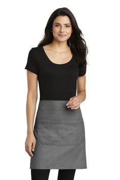 Shop Port Authority A801 in Ash Gray & get instant bulk discounts. | Ships Fast | Award-Winning Customer Service. Server Outfits, Mafia Logo, Sundae Ice Cream, Office Apparel, Bistro Apron, Cobbler Aprons, Live Boldly, Towel Apron, Chef Wear