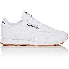 Reebok Men's Leather Classic Low-Top Sneakers ($75) ❤ liked on Polyvore featuring men's fashion, men's shoes, men's sneakers, white, reebok mens shoes, mens low profile sneakers, mens leather shoes, mens white shoes and mens low tops Reebok Classic Leather Sneakers, Reebok Shoes Women, White Leather Sneakers Men, White Shoes Men, White Leather Shoes, White Leather Sneakers