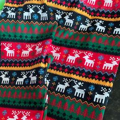 Christmas Leggings Never Worn Red Casual Winter Leggings, Red Casual Leggings For Winter, Red Festive Bottoms For Winter, Red Festive Winter Bottoms, Festive Red Winter Bottoms, Christmas Leggings, Camo Leggings, Pink Rainbow, Cotton Leggings