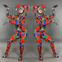 About this item Joker Costume Description:Step into the world of whimsy with our Joker Costume – a lively and vibrant ensemble designed for dance performances, gymnastic costuming, Mardi Gras festivals, parties, and event productions.Embrace the playful spirit and make a statement with this dynamic costume that adds a touch of excitement to any occasion..Complete Set Includes:- Sleek jumpsuit with a chic turtleneck and a convenient back zipper.- Headpiece featuring a foam Jester hat adorned with Playful Fitted Multicolor Sets, Multicolor Stretch Party Sets, Fitted Costume Sets For Festivals, Multicolor Sets For Festival Party, Multicolor Fitted Party Sets, Fitted Multicolor Festival Sets, Multicolor Party Sets For Festivals, Multicolor Festival Dance Sets, Multicolor Sets For Dance Festivals