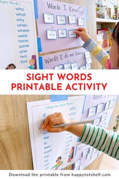 Sight Words Printable Cards and List for Fun Activities Sight Word Activities For Kindergarten, Word Activities For Kindergarten, Sight Words Activities, Words Activities, Fun Learning Activities, Sight Words Printables, Sight Word Cards, Activities For Kindergarten, Beginning Readers