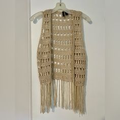 Never Worn, Great Condition, Cute Boho Crochet Vest, S/M Crochet Vest, Full Tilt, Boho Crochet, Beige Color, Jackets For Women, Jackets & Coats, Cream, Crochet, Women Shopping