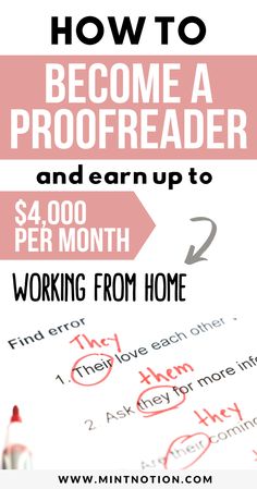 how to become a proofreader and earn $ 4, 000 per month working from home