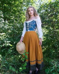 Woodland Walk, Pinafore Dress, Cable Knit Cardigan, Puffed Sleeves Dress