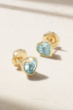 Give a gift as unique as that special someone with Irene Neuwirth's one-of-a-kind earrings. They're made from 18-karat gold and set with charming aquamarine hearts. Discover more heart-shaped designs in our edit of the jeweler's 'Love' collection. 14k Gold Earrings With Polished Finish As Gift, Yellow Gold Earrings With Polished Finish For Gift, Luxury Yellow Gold Heart Earrings As Gift, Luxury Heart Cut Sterling Silver Earrings, Valentine's Day Gift Earrings With Polished Finish, Yellow Gold Sterling Silver Heart Earrings Fine Jewelry, Elegant Polished Heart Earrings As Gift, Elegant Polished Heart Earrings For Gift, Yellow Gold Sterling Silver Heart Earrings