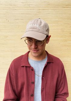 Designed by our own Frances Jaye team member, Tyler, this "Dad Hat" is a classic. The neutral tones are sure to match every outfit all year round. Embroidered locally in Grand Rapids. Regular fit 100% Cotton Hand wash Casual Brimmed Hat With Embroidered Logo, Beige Hat With Embroidered Logo And Short Brim, Casual Cotton Hat For Fall, Trendy Khaki Cotton Hat, Cotton Hats For Everyday Fall Wear, Everyday Cotton Hats For Fall, Fall Everyday Cotton Hats, Everyday Fall Cotton Hats, Khaki Cotton Baseball Cap With Short Brim