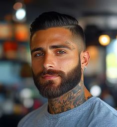 Short Parted Pompadour Taper Fade. This stylish haircut for men is timeless, versatile and effortlessly attractive, making it a popular style suitable for any occasion, from the office to formal occasions like weddings.