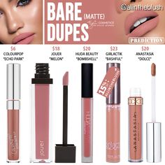 KYLIE COSMETICS BARE MATTE LIQUID LIPSTICK DUPES [VACATION EDITION]. Use code ALLINTHEBLUSH to save 15% off at Girlactik! Koko K, Lipstick Designs, Kylie Cosmetic, Drugstore Makeup, Matte Liquid Lipstick, Kylie Cosmetics, Kourtney Kardashian, Khloe Kardashian