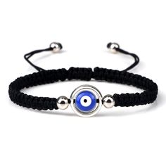 Mal de Ojo Bracelet Black Spiritual Evil Eye Bracelet, Black Beaded Bracelet With Evil Eye, Adjustable Spiritual Braided Bracelet With Evil Eye, Adjustable Braided Evil Eye Bracelet For Spiritual Protection, Adjustable Spiritual Evil Eye Braided Bracelet, Black Bohemian Jewelry With Evil Eye, Black Bohemian Evil Eye Jewelry, Adjustable Black Bohemian Evil Eye Bracelet, Adjustable Evil Eye Friendship Bracelet