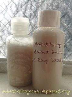 Conditioning Coconut Milk Hair & Body Wash Tutorial DIY Natural Baby Shampoo Coconut Milk Body Wash, Coconut Milk Hair, Milk Body Wash, Coconut Milk For Hair, Milk Hair, Coconut Hair, Diy Spa, Diy Cosmetics