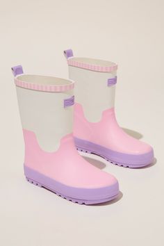 Kids RainbootCotton On Kids - Kids Rainboot - Lilac Drop/Blush Pink StripeKids | Girls | ShoesKids | Girls | ShoesKids | Girls | Shoes Baby Graphic Tees, Graphic Tee Dress, Boys Graphic Tee, Baby Swimming, Shoes Flats Sandals, Girls Graphic Tee, Swimwear Dress, Slipper Sandals, Swim Accessories