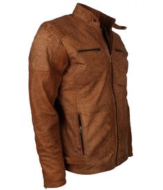 Rugged Leather Outerwear For Spring, Leather Biker Jacket For Spring Outdoor, Spring Leather Biker Jacket For Outdoor, Brown Leather Jacket With Padded Collar For Spring, Spring Brown Leather Jacket With Padded Collar, Fashion Leather Jacket, Trendy Leather Jacket, Motorbike Jackets, Casual Leather Jacket