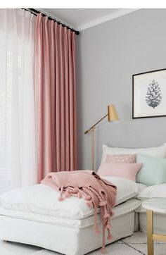 Blackout curtains Rose Pink Curtains, Nursery Room Curtains, Dusty Pink Curtains, Pink Velvet Curtains, White Curtains Bedroom, Blush Pink Bedroom, Rose Bedroom, Pink Blackout Curtains, Velvet Drapes