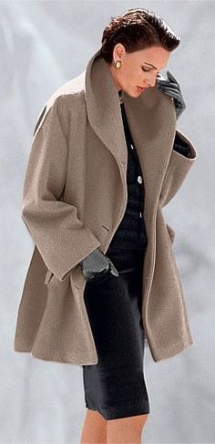 classic coat Lapel Coat, Coat Winter, Green Coat, Woolen Coat, Winter Clothes, Winter Outfits Women