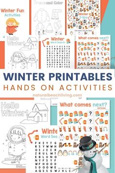 winter printables and activities for kids