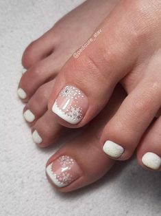 15 Stylish Winter Toe Nail Ideas for 2023-2024 - thepinkgoose.com Christmas Toe Nails, Nail Designs Toenails, Christmas Toes, Toe Nail Ideas, Simple Toe Nails, Pedicure Designs Toenails, Pedicure Nail Designs, Toenail Designs, Gel Toe Nails