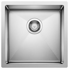 stainless steel kitchen sink with drain and strainer