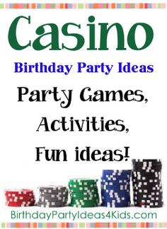 casino birthday party ideas for kids