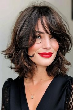 French Cut: 59+ charmante Stile für jede Frau - hairtastic.de French Brunette Hair, Wavy Long Bob Hairstyles, French Chignon, French Haircut, 50 Hairstyles, French Bob, Graduation Makeup, Hair Inspiration Short, Hair 2024