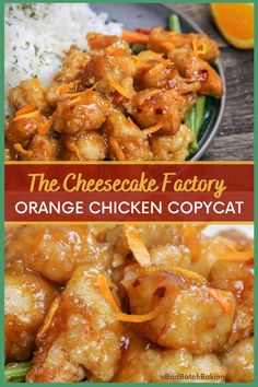 the cheesecake factory orange chicken copycat is an easy and delicious recipe that's ready in under 30 minutes