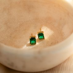 Everything about our Emerald Cut Birthstone Studs make them a must-have staple for your collection. From its personalized touch to its minimalist style — these gemstone earrings coordinate effortlessly with any outfit. Wear them as everyday earrings to work and play, or pair them with a fancier outfit for a night out! They also make special personalized gifts for all the women in your life. Makes sense why they're such a crowd favorite! Material: High Quality Solid 925 Sterling Silver Finish: 18 Minimalist Birthstone Earrings, Minimalist Birthstone Earrings For Everyday, Minimalist Everyday Earrings With Birthstone, Fine Jewelry Birthstone Earrings For Everyday, Minimalist 14k Gold May Birthstone Earrings, Everyday Fine Jewelry Earrings With Birthstone, Minimalist Yellow Gold Earrings For May Birthstone, Classic Gemstone Earrings For Everyday, Minimalist Yellow Gold May Birthstone Earrings