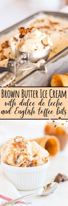 this brown butter ice cream is so good and easy to make it's the perfect dessert