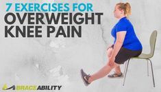 Are you overweight or obese and struggling with knee pain? Check out these 7 easy knee pain treatment exercises and stretches to reduce your knee pain today! Fitness Before After, Sore Knees, Bad Knees, Obese People