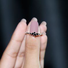 Product Details Get something trendy for her with this elegantly designed Promise Ring adorned with Round Cut Black Onyx in Prong Setting. This Cluster Ring is crafted with Solid Gold for a luxe appeal. Product Information SKU SHP-RINGS0821184891 Width 2 mm Height 5 mm Weight 1.04 gm (Approximate) BLACK ONYX INFORMATION No.of Stones 6 Pieces Total Weight 0.54 Carat (Approximate) Dimension(approx) Round-1.50X1.50 mm-2 PcsRound-2.50X2.50 mm-3 PcsRound-2X2 mm-1 Pcs Color Black Cut Brilliant Shape R 18k Yellow Gold Ring, Ring Sizer, Cluster Ring, Black Rings, Yellow Gold Rings, Promise Ring, Promise Rings, Black Onyx, Prong Setting