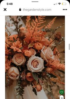 a bouquet of flowers is shown on an instagram