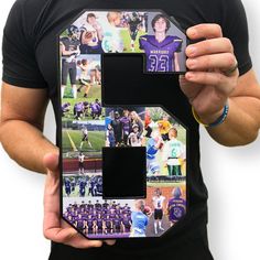 Senior Night Football Ideas Football Players Gifts Ideas, Bf Senior Night Gifts, Gifts For Football Players, Football Gift Baskets, Senior Photo Props, Girlfriend Things, Senior Night Football, Football Gift Ideas