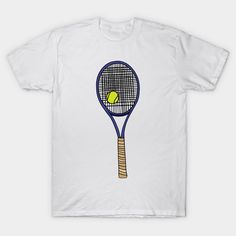 Tennis Racket -- Choose from our vast selection of Crewneck and V-Neck T-Shirts to match with your favorite design to make the perfect graphic T-Shirt. Pick your favorite: Classic, Boxy, Tri-Blend, V-Neck, or Premium. Customize your color! For men and women. Tennis Graphic Tee With Crew Neck, White Graphic Tee For Tennis, Cotton Graphic Tee For Tennis, White Cotton Tennis T-shirt, Summer Short Sleeve Tennis T-shirt, Cotton Short Sleeve T-shirt For Tennis, Athleisure Tennis T-shirt With Graphic Print, Graphic Tee T-shirt For Tennis With Short Sleeves, Summer Cotton Tennis T-shirt