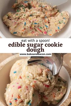 an image of edible sugar cookie dough with sprinkles