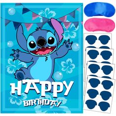 a birthday card with an image of stitch - stitch stitch stitch stitch stitch stitch stitch stitch stitch