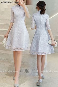 10% off now|Free shipping world-wide. Short Lace Party Dress Short Sleeved With Collar at GemGrace. Click to learn our pro custom-made service for wedding dress, formal dress. View #WeddingGuestDresses for more ideas. Party Dresses With Sleeves, Lace Party Dress, Best Wedding Guest Dresses, Lace Party Dresses, For Wedding Dress, Semi Formal Dresses, Formal Party Dress, Party Dress Short, Online Wedding Dress