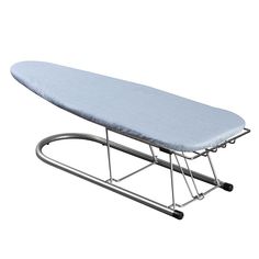 an ironing board on a metal stand