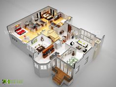 the floor plan of a three bedroom apartment