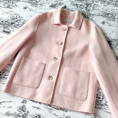 Size OS Chest 104CM Length 62CM Condition:Like new Korea Design, Womens Jackets, Pink Jacket, Soft Wool, Wool Jacket, Coats Jackets Women, Cute Pink, Baby Pink, Vest Jacket