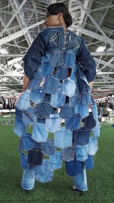 Re Worked Denim, Jean Recycle Ideas Diy Fashion, Recycled Fabric Fashion, Diy Demin, Jean Jacket Diy Upcycling, Recycled Fashion Upcycling, Recycled Denim Fashion, Diy Jacket Refashion, Upcycle Jean Jacket