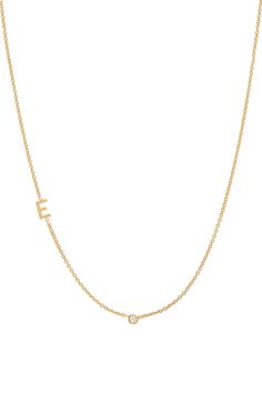 Slightly off-kilter and we love it. For those who like to color outside the lines and bend the rules, this style is for you. Mark your milestone with this sweet little bezeled S1 diamond and initial letter, offered in three luxurious metals. Whether layered or worn alone, there’s nothing conventional about this necklace so go on, indulge a little... Want a large letter? Try our Large Asymmetrical Initial & Diamond Necklace! Also available in 14K White. Will require 3-4 weeks to be produced. Color Outside The Lines, Small Letters, Initial Letter, Initial Letters, The Rules, To Color, Bend, Diamond Jewelry, Diamond Necklace