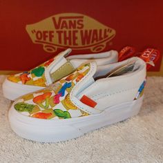 100% Authentic Vans New With Tags (No Box) Toddler Size 5 Uk 4.5 Eu 21 Fast Shipping With Tracking, Usually Same Day Check Out My Other Vans Footwear And Product Listings And Thanks For Looking! 4bfbg Spring Low-top Sneakers, White Non-slip Canvas Shoes For School, Casual Slip-on Sneakers For Daycare, Fun White Low-top Canvas Shoes, White Sneakers For School Summer Season, White Sneakers For School In Summer, White Non-slip Sneakers For Daycare, White Summer Sneakers For School, Fun Slip-on Sneakers For Playtime