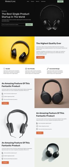 MarketLine - Startup Website Design Template Landing Page Web Design, Web Design Template, Html5 Css3, Web Template Design, Responsive Design, Target Audience