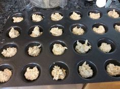 the muffins are ready to be baked in the oven and put into the cupcake tins