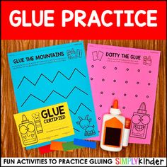 glue practice for kids to learn how to use glue