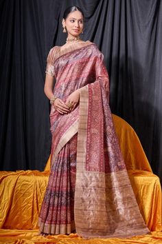 Function Wear Tussar Silk Weaving Print Maroon Color Saree The Marvels, Silk Weaving, Beautiful Sarees, Tussar Silk Saree, Stylish Sarees, Maroon Color, Red Silk, Beautiful Saree, Red Fabric