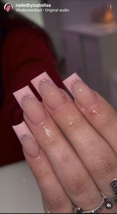 Pink Tip Nails, Holiday Acrylic Nails, Summery Nails, French Tip Acrylic Nails, Work Nails, Simple Acrylic Nails, Short Square Acrylic Nails, Acrylic Nails Coffin Pink