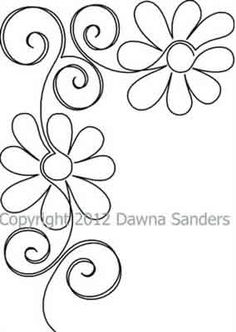 a drawing of two flowers with swirls on them