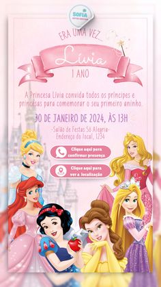 an advertisement for princesses in spanish with the caption's name on it