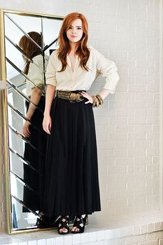 ❄ Maxi Outfits, Casual Chique, Style Muse, Muslimah Fashion, Fashion Lookbook, Estilo Boho, Black Skirt, Well Dressed